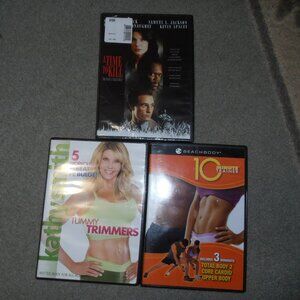 DVD Lot: A Time to Kill, Kathy Smith Tummy Trimmers & 10 Minute Trainer DV